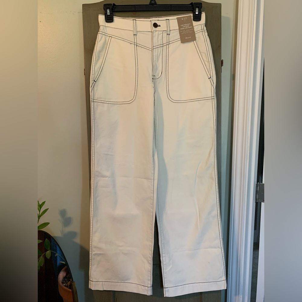 NWT Madewell The Perfect Vintage Wide-Leg Pant Size 27